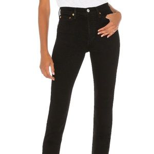 Re/Done High Rise Ankle Crop Stretch Jeans